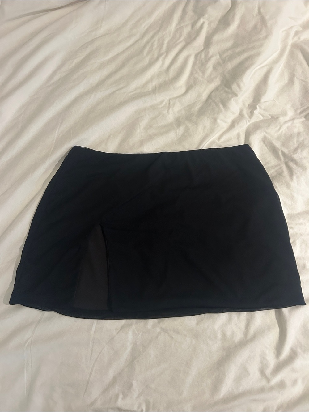 Princess Polly Black Mini Skirt with Side Slit